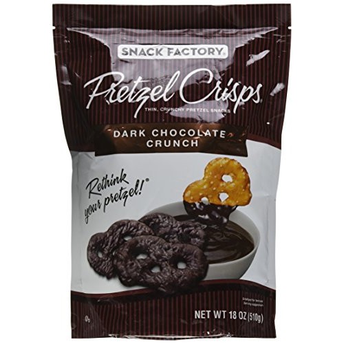 Snack Factory Pretzel Crisps Dark Chocolate Covered Pretzels, La