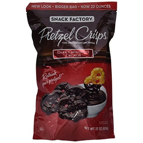 Snack Factory Pretzel Crisps Dark Chocolate Crunch 22 Oz.