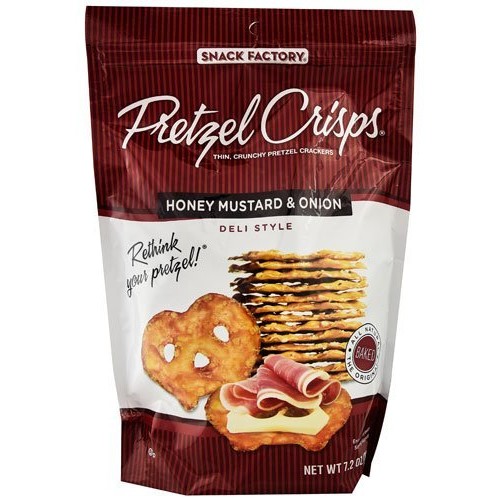 Snack Factory Pretzel Crisps Deli Style Honey Mustard &Amp; Onion --