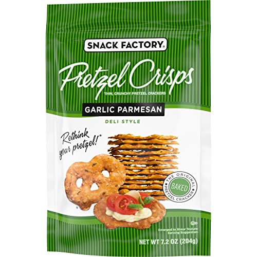 Snack Factory Pretzel Crisps, Garlic Parmesan, 7.2 Oz