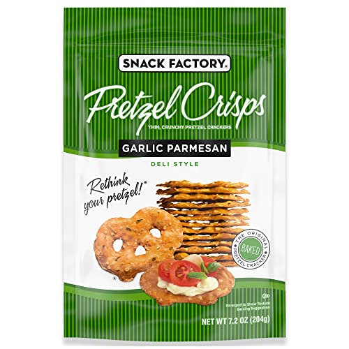 Snack Factory Pretzel Crisps, Garlic Parmesan, 7.2 Oz
