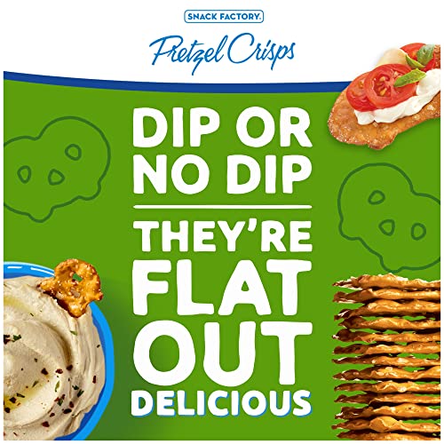 Snack Factory Pretzel Crisps, Garlic Parmesan, Party Size, 14 Oz