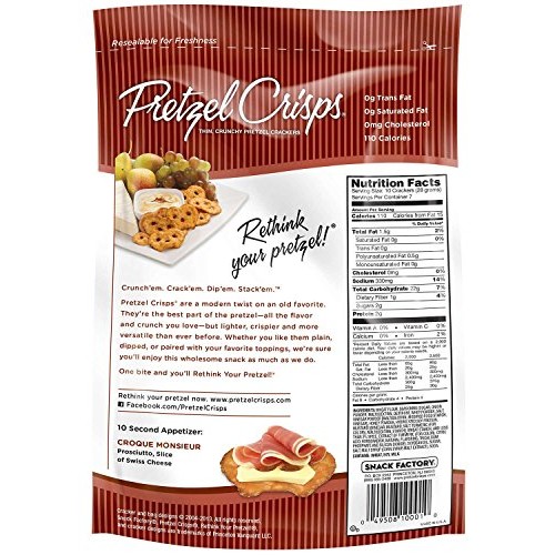 Snack Factory Pretzel Crisps, Honey Mustard &Amp; Onion, 7.2 Ounce