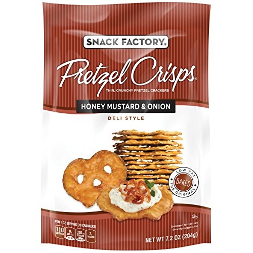 Snack Factory Pretzel Crisps, Honey Mustard &Amp; Onion, 7.2 Ounce