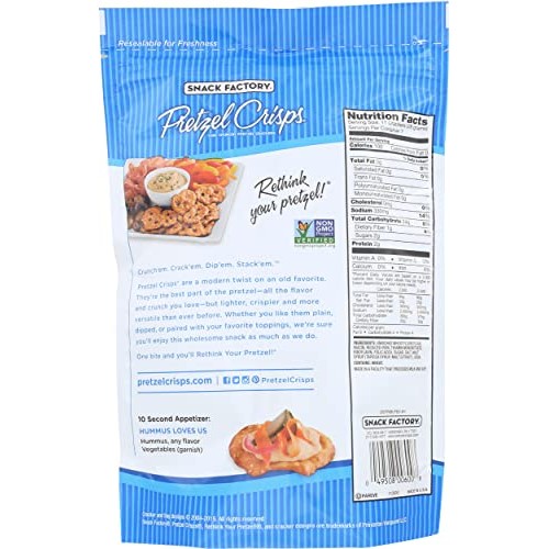 Snack Factory, Pretzel Crisps Original, 7.2 Ounce