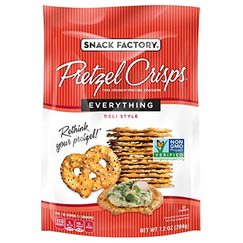 Snack Factory Pretzel Crisps Original And Everything Flavors, 7.