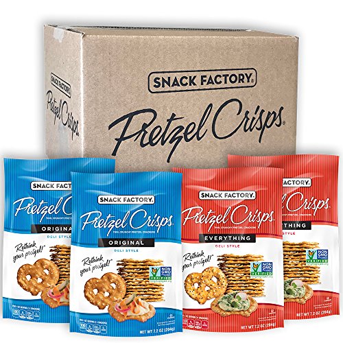 Snack Factory Pretzel Crisps Original And Everything Flavors, 7.