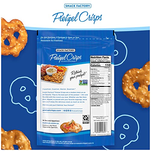 Snack Factory Pretzel Crisps, Original Flavor, 7.2 Oz