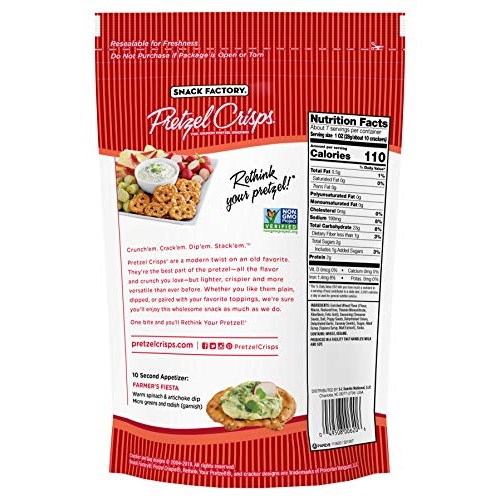 Snack Factory Pretzel Crisps, Buffalo Wing, 7.2 Ounce