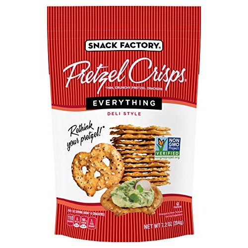 Snack Factory Pretzel Crisps, Everything, 7.2 Oz