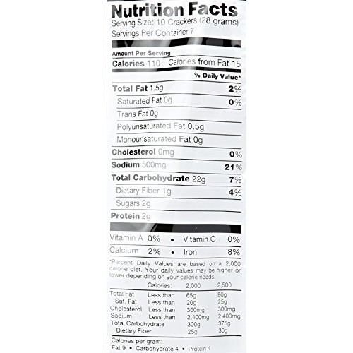 Snack Facts Sea Salt &Amp; Cracked Pepper Factory Pretzel Crisps, 1.