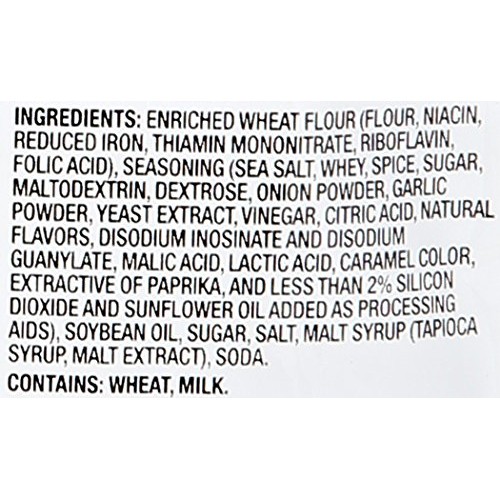 Snack Facts Sea Salt &Amp; Cracked Pepper Factory Pretzel Crisps, 1.