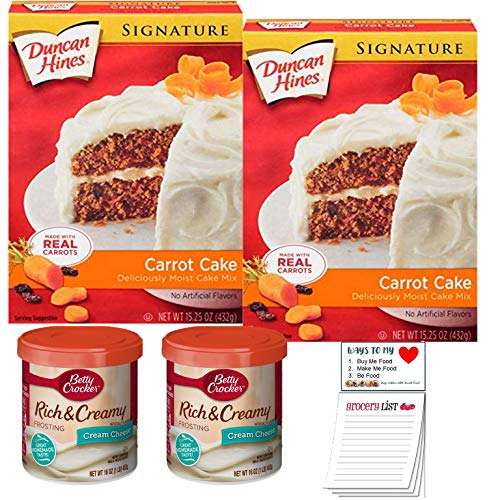 Duncan Hines Carrot Cake Mix Pack of 2 | Betty Crocker Cream Che...