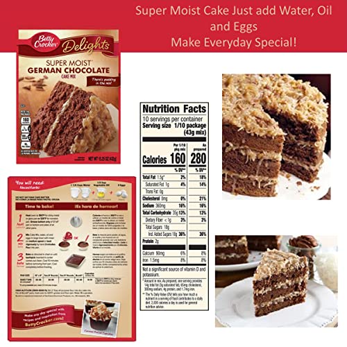 German Chocolate Cake and Frosting 4 Pack Betty Crocker German C... German Chocolate Cake and Frosting 4 Pack Betty Crocker German C...