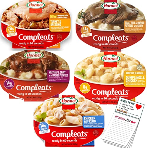 Hormel Compleats Ready To Eat Meals Variety Pack Of 5 Microwavab