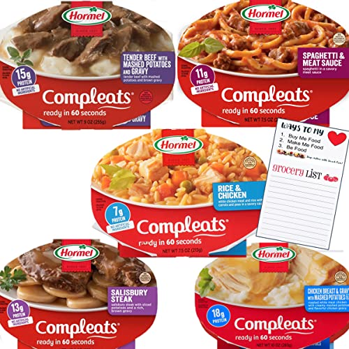 Hormel Compleats Ready To Eat Meals Variety Pack Of 5 | Microwav