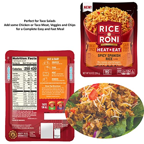 Ready To Heat Rice Variety Pack Of 5 Heat &Amp; Eat Pouches Microwav