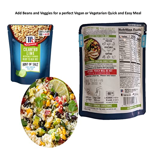 Ready To Heat Rice Variety Pack Of 5 Heat &Amp; Eat Pouches Microwav