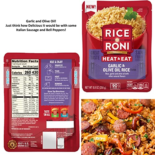 Ready To Heat Rice Variety Pack Of 5 Heat &Amp; Eat Pouches Microwav