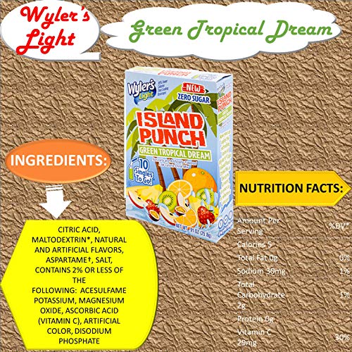 Wyler’S Light Island Punch Variety Pack Of 3, 30 Singles To Go W