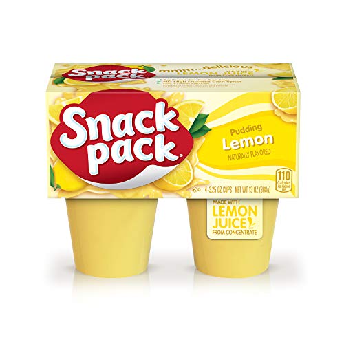 Snack Pack Lemon Pudding Cups, 4 Count, 12 Pack