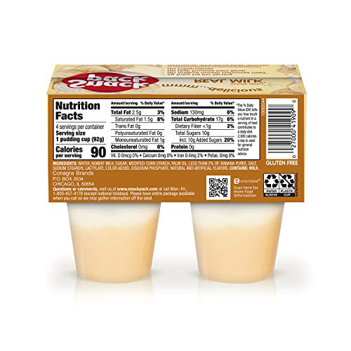 Snack Pack Banana Cream Pie Pudding Cups, 4 ct