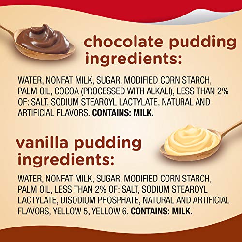 Snack Pack Chocolate &Amp; Vanilla Pudding Cups Family Pack, 12Count