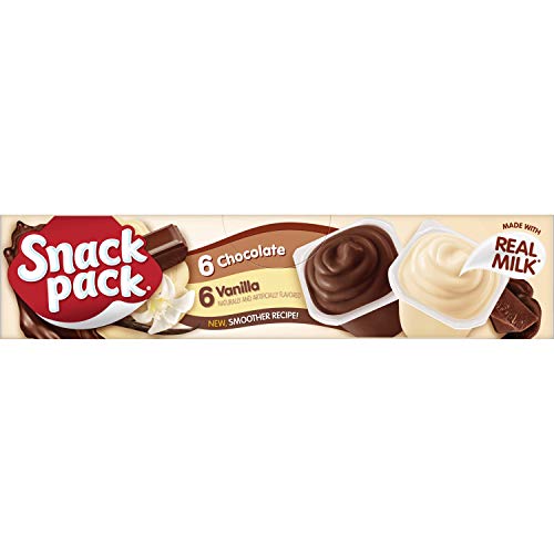 Snack Pack Chocolate &Amp; Vanilla Pudding Cups Family Pack, 12Count