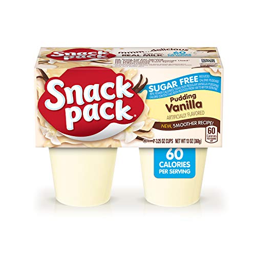 Snack Pack Pie Pudding Cups, Vanilla Sugar Free, 4 Count Of 3.2
