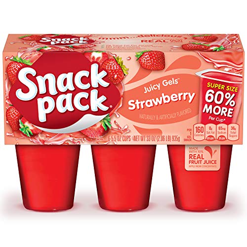 Super Snack Pack Strawberry Juicy Gels, 6 Count Pack Of 8