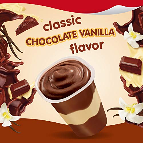Super Snack Pack Chocolate Vanilla Pudding Cups, 6 Count Per Pac