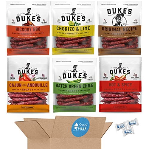 Duke’s Shorty Smoked Sausages Ultimate Variety Snack Peak Gift B...