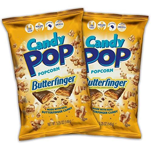 Candy Pop Sweet Popcorn Butterfinger Candy Bar Flavor - 149g Pa...