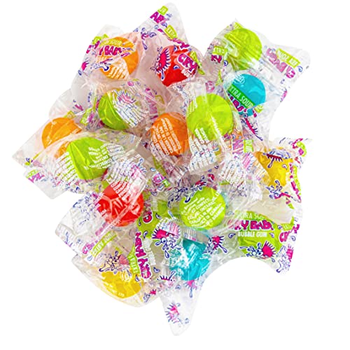 Snackadilly Cry Baby Extra Sour Bubble Gum - 80 Wrapped Gumballs...