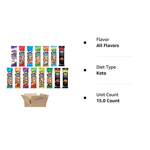 Blue Diamond Almonds, All Flavors, 1 Bag Each Flavor, 1.5 Ounce
