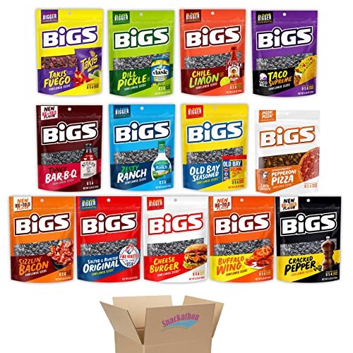 Snackathon Variety, BIGS Sunflower Seeds Variety Pack Sampler, A...