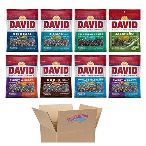 Sunflower Seeds Variety Pack, 8 Essential Flavors, 5.25 Ounce Ea...