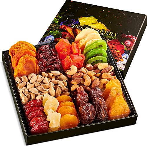 Dried Fruit & Nuts Gift Basket Arrangement Platter, Gourmet Food...