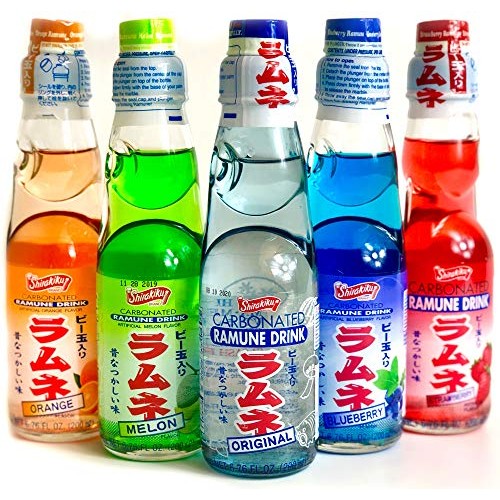 Ramune Japanese Soda Variety Pack - Shirakiku Multiple Flavors -
