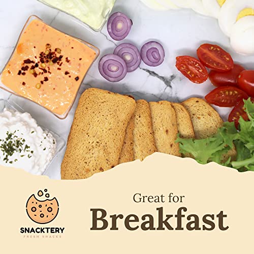 Snacktery Roasted Garlic Melba Toast - All Natural Thin and Cris...