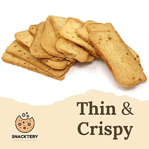 Snacktery Roasted Garlic Melba Toast - All Natural Thin and Cris...