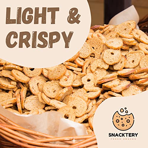 Snacktery Sea Salt Bagel Chips - Baked Bagel Crisps For Adults A