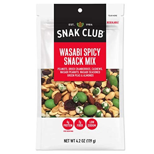 Snak Club Wasabi Spicy Snack Mix, 4.2-Ounces, 6-Pack