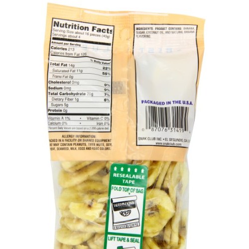 Snak Club Banana Chips, 5.5 Ounce Pack Of 6