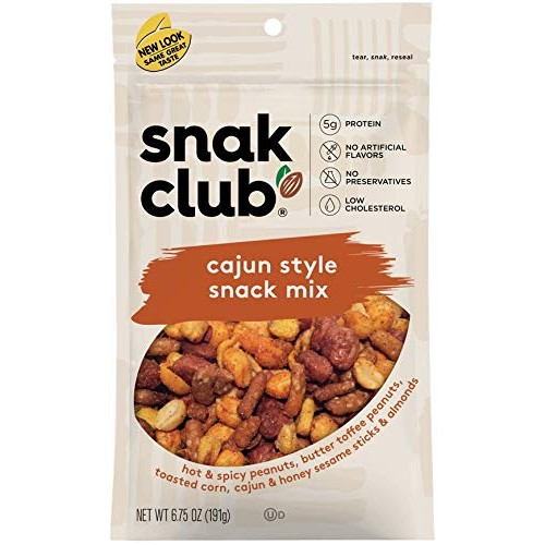 Snak Club All Natural Cajun Style Snack Mix, 6.75-Ounce Resealab...