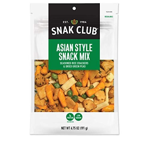 Snak Club Asian Style Snack Mix, Non-Gmo, 6.75-Ounces, 6-Pack