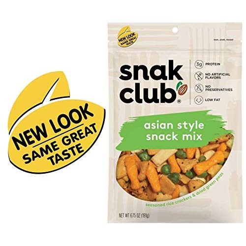 Snak Club Asian Style Snack Mix, Non-Gmo, Resealable 6.75-Ounce Bag