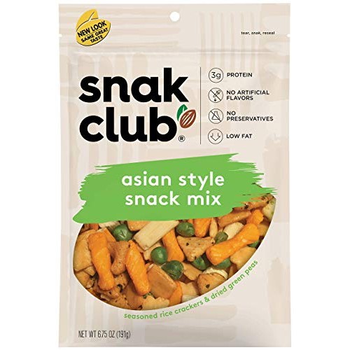 Snak Club Asian Style Snack Mix, Non-Gmo, Resealable 6.75-Ounce Bag