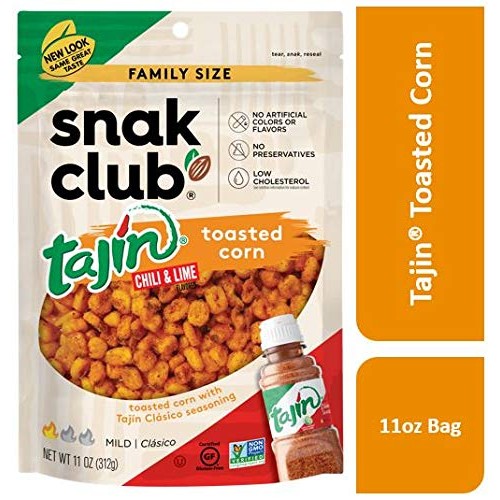 Snak Club Tajin Seasoned Toasted Corn 11 Ounce Resealable Family