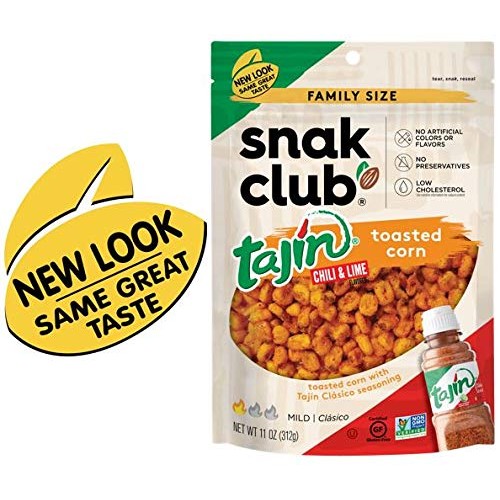 Snak Club Tajin Seasoned Toasted Corn 11 Ounce Resealable Family